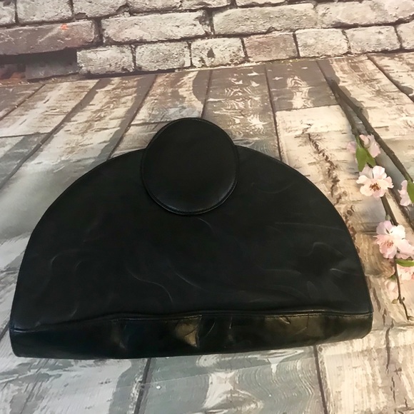 Vintage Handbag Convertible Clutch by Purse Black Noble Handbag Inc. - Picture 2 of 8
